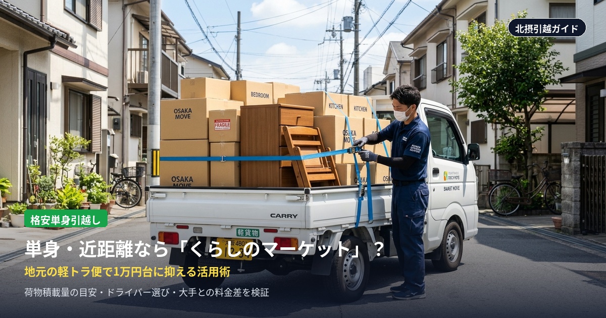 単身・近距離引越しなら「くらしのマーケット」が最安？地元の軽トラ業者活用法