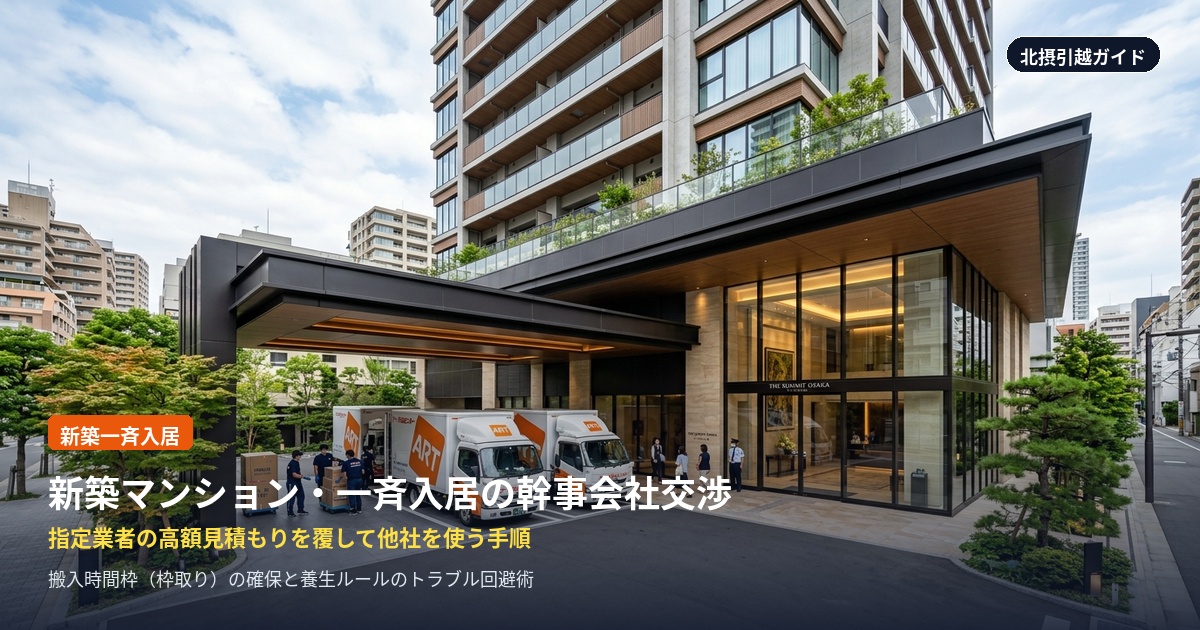 新築マンション・一戸建て引き渡し時の引越し一斉入居・幹事会社交渉マニュアル