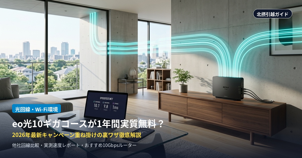 【2026最新】eo光10ギガコースが1年間実質無料？キャンペーン重ね掛けの裏ワザ
