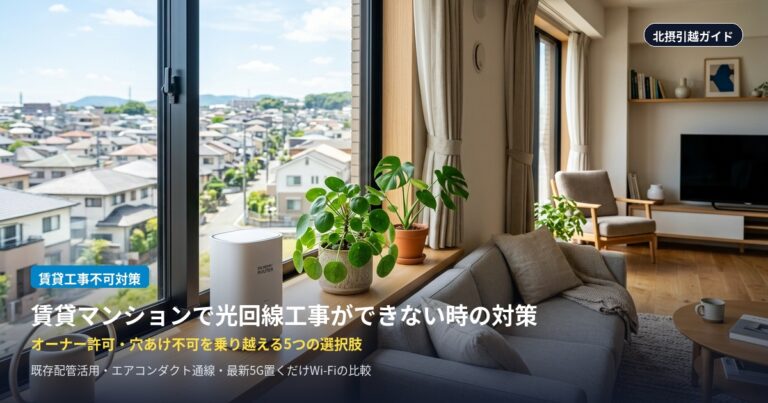 【賃貸で光回線工事NG】大家に断られた時の裏ワザ5選！穴あけ不要配線＆最速置くだけWi-Fi比較