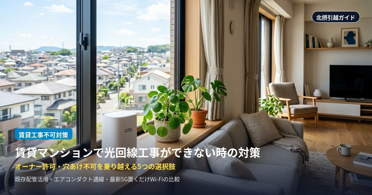 賃貸マンションで光回線工事ができない?5つの原因とホームルーター・格安光コラボ対策