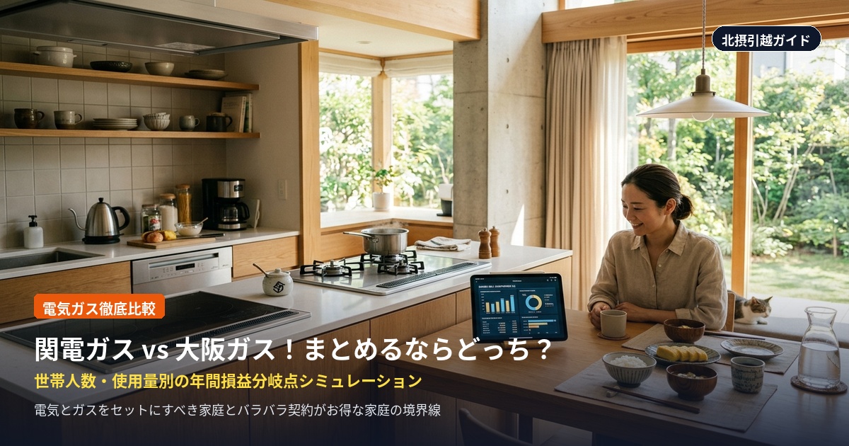 【関電ガスvs大阪ガス】電気・ガスをまとめるならどっちがお得？世帯人数別徹底比較