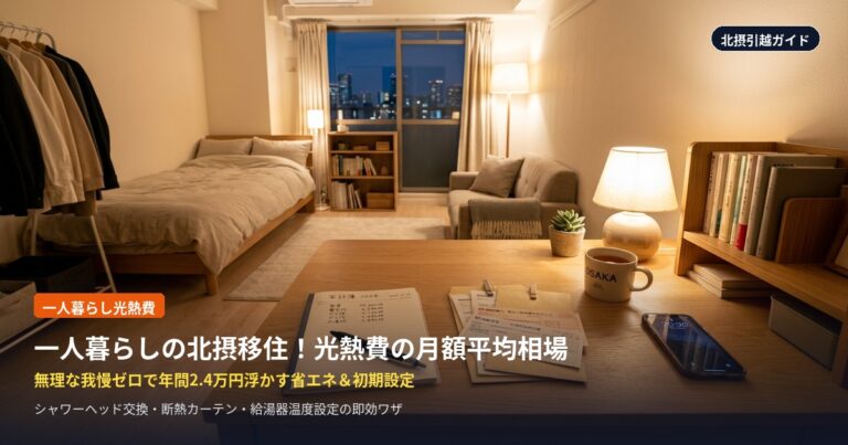 一人暮らしの北摂移住！光熱費（電気・ガス・水道）の月額相場と節約テクニック