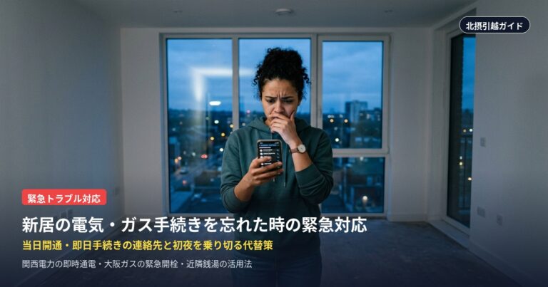 新居の電気・ガス手続きを忘れた！当日開通・即日手続きの緊急対応ガイド