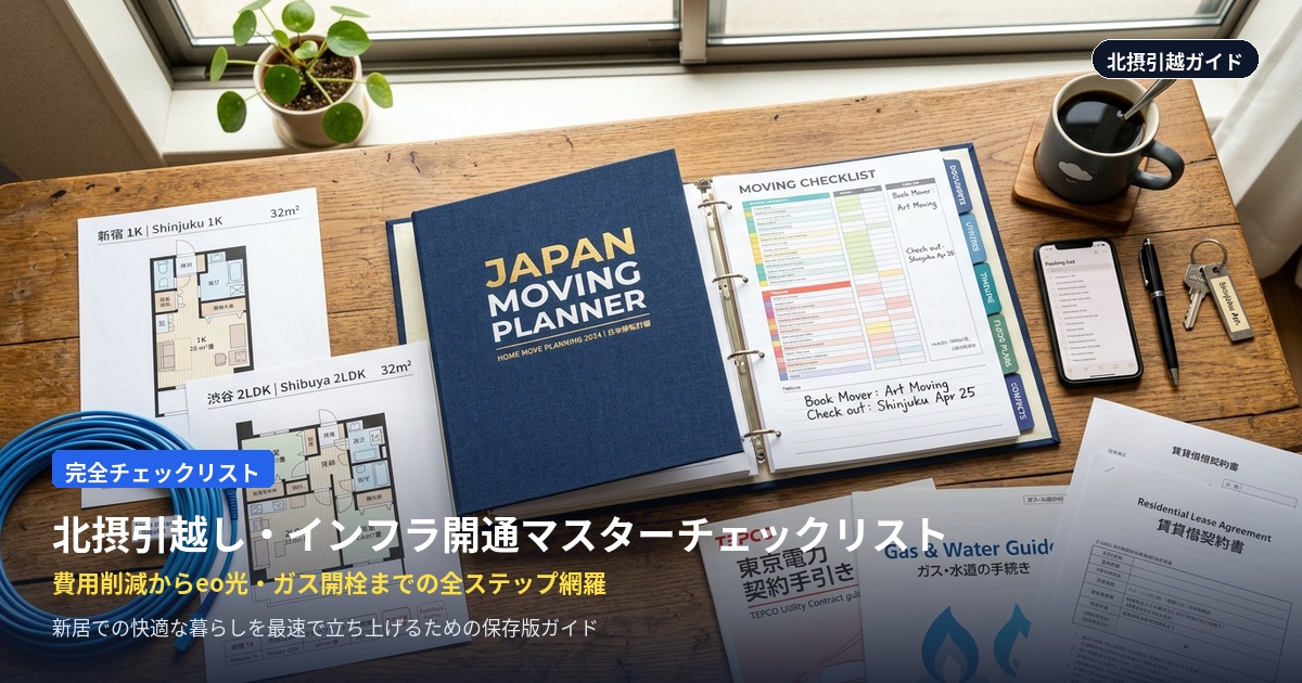 【2026年最新】北摂の引越し・インフラ開通完全チェックリスト｜費用削減＆eo光・ガス手続の全手順