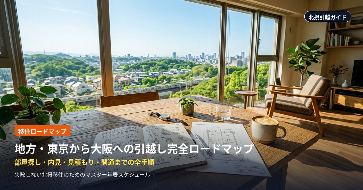 地方・東京から大阪への引越し完全ロードマップ！遠隔部屋探し・内見・引越し見積もり手順